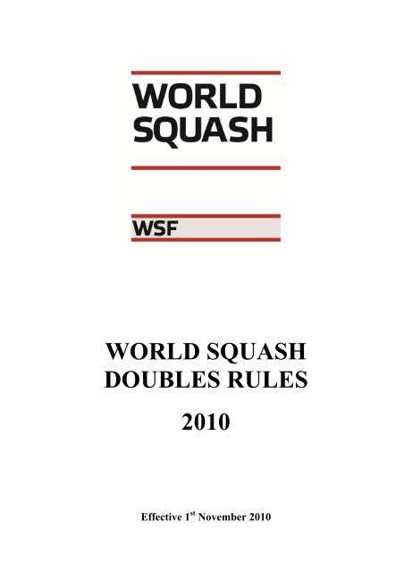 International Doubles - World Squash Federation