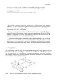 Stresses in bracings due to lateral torsional buckling of beams R ...