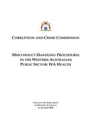 WA Health Misconduct Handling Procedures - Corruption and Crime ...