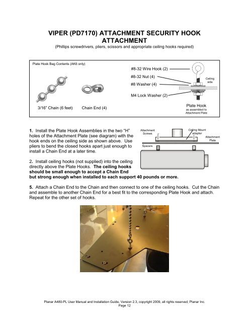 ANAMORPHIC LENS ATTACHMENT PLATE - Planar