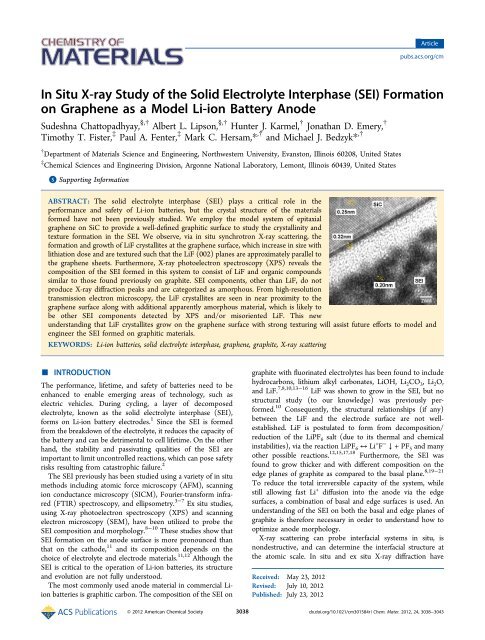 (SEI) Formation on Graphene as a Model Li-ion Battery Anode