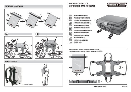 MOTO TANKRUCKSACK MOTORCYCLE TANK ... - Ortlieb