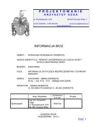 INFORMACJA BIOZ PROJEKTOWANIE