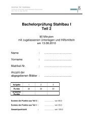 BachelorprÃ¼fung Stahlbau I Teil 2