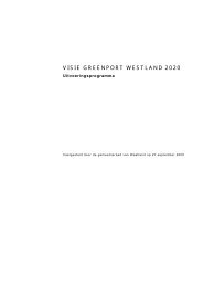 VISIE GREENPORT WESTLAND 2020 - Gemeente Westland