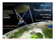 2. SMAP Project Status (Eni Njoku, JPL) - NASA