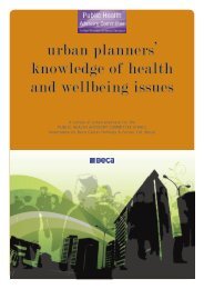 Urban planners' knowledge of health and wellbeing issues: A survey ...