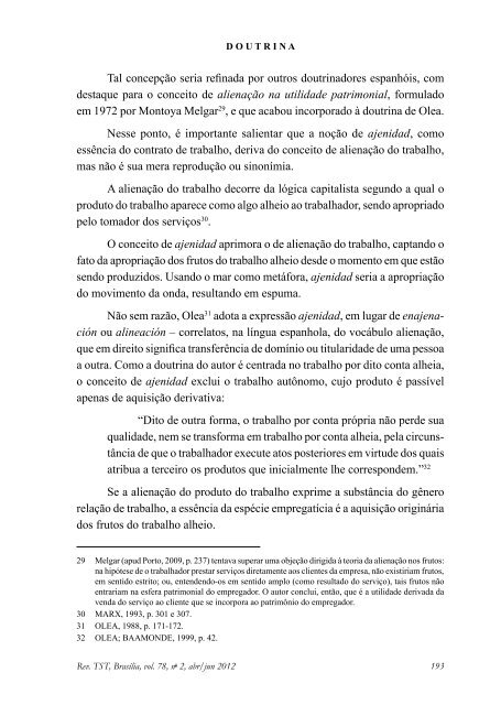 RELAÃÃO DE EMPREGO: O MESMO E NOVO CONCEITO - TST