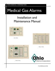 255098 Medical Gas Alarms Manual Rev8 - Ohio Medical Corporation