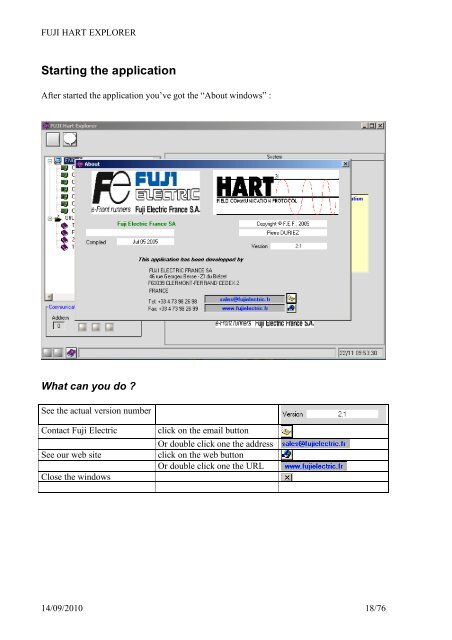 FUJI HART EXPLORER INSTRUCTION MANUAL