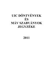 UIC DÃ–NTVÃ‰NYEK - MÃV DokumentÃ¡ciÃ³s KÃ¶zpont Ã©s KÃ¶nyvtÃ¡r