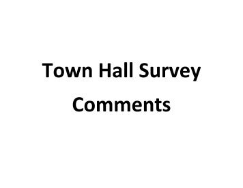 Survey Comments - Hernando County
