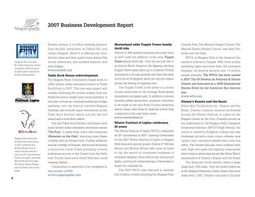 2007 Annual Business Development Report - Niagara Falls, Ontario ...