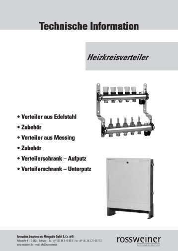 Heizkreisverteiler Edelstahl - Rossweiner