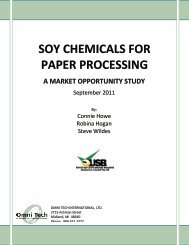 SOY CHEMICALS FOR PAPER PROCESSING - Soy New Uses