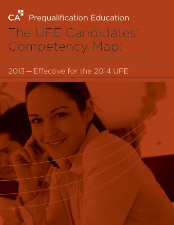 The UFE Candidates' Competency Map: - Chartered Accountants of ...