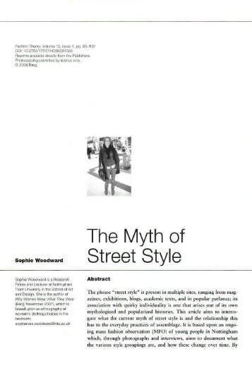 The Myth of Street Style - SMU Fashion Media