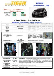 notice d'installation x fiat punto evo 2009 - Davicom Electronics