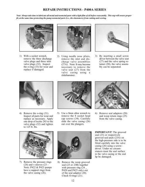 Pump Specifications - Aqua Blast