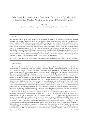 Polar Shear Lag Analysis of a Composite of Concentric Cylinders ...