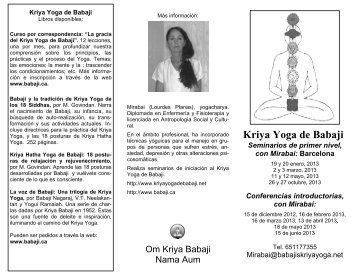 Descargar programa pdf - Babaji's Kriya Yoga