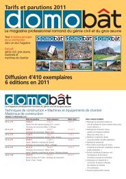 TARIFS DOMOBAT 2011 - anzeigenpreise.ch