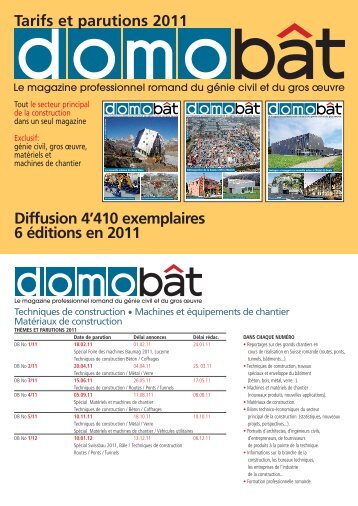 TARIFS DOMOBAT 2011 - anzeigenpreise.ch