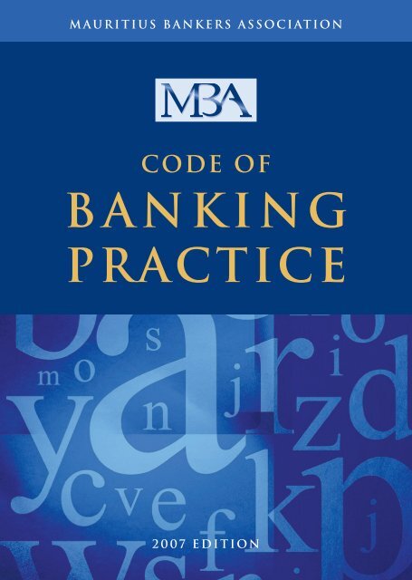 code of banking practice - Mauritius Bankers Association Limited