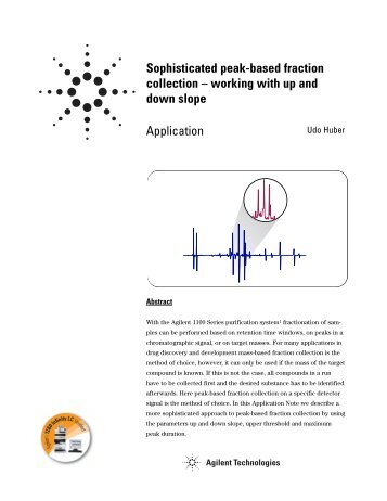 Sophisticated peak-based fraction collection – working with up and ...