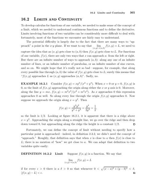 Chapter 16 Partial Differentiation