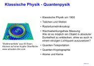 Klassische Physik - Quantenpysik