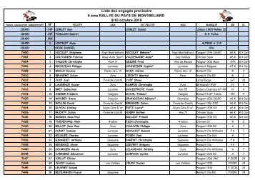 liste des engages provisoire - asapm.fr