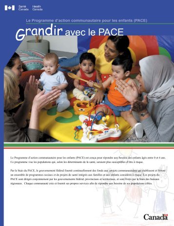 Grandir avec le PACE - Agence de la sante publique du Canada