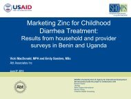 Overview of Benin and Uganda Provider Survey ... - SHOPS project