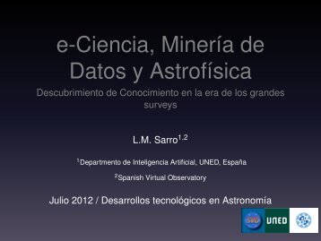 e-Ciencia, Minería de Datos y Astrofísica - Spanish Virtual Observatory