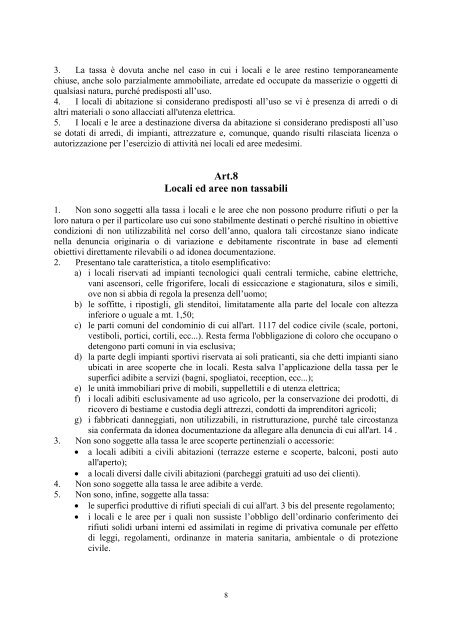 Regolamento T.A.R.S.U. - Comune di Lucera