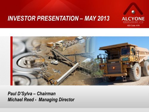 Shareholder Presentation - Alcyone Resources