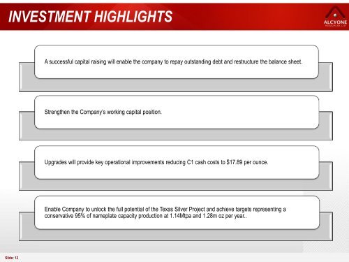 Shareholder Presentation - Alcyone Resources