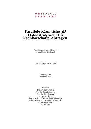 Parallele Räumliche 3D Datenstrukturen für Nachbarschafts-Abfragen