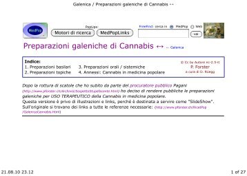 Galenica / Preparazioni galeniche di Cannabis Ã¢Â†Â” - Enciclopedia di ...