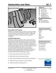 Geotextiles and Mats EC-7 - (BMP) Handbooks