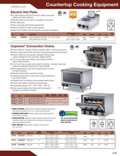 Countertop Cooking Equipment - Greenfield World Trade