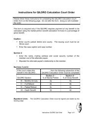 Instructions for QILDRO Calculation Court Order - IMRF