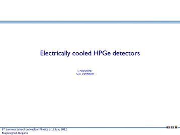 Electrically cooled HPGe detectors - Bulgaria