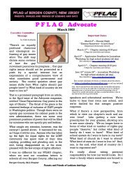 P F L A G   Advocate - PFLAG of Bergen County, New Jersey