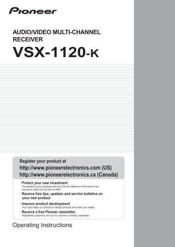 VSX-1120-K - Pioneer Electronics