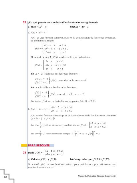 Tema 6: Derivadas. Técnicas de derivación