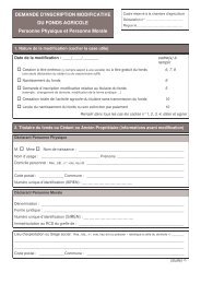 DEMANDE modification FA PP-PM - Chambre d'Agriculture