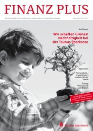 Wir schaffen Grünes! Nachhaltigkeit bei der Taunus Sparkasse