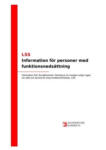 LSS Information för personer med funktionsnedsättning - Danderyds ...